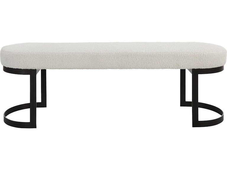 norrwood Uttermost Living Room Infinity Black Bench 23817 at Norwood Furniture