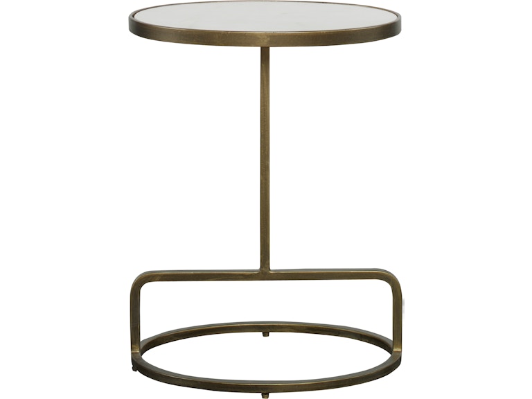 norrwood Uttermost Living Room Jessenia White Marble Accent Table 25135 at Norwood Furniture