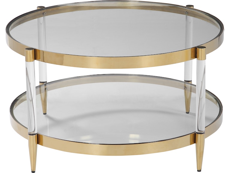 norrwood Uttermost Living Room Kellen Glass Coffee Table 24895 at Norwood Furniture
