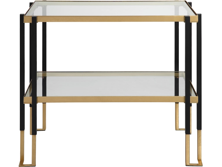 norrwood Uttermost Living Room Kentmore Glass Side Table 25138 at Norwood Furniture