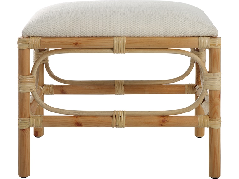 norrwood Uttermost Living Room Laguna Small White Bench 23668 at Norwood Furniture