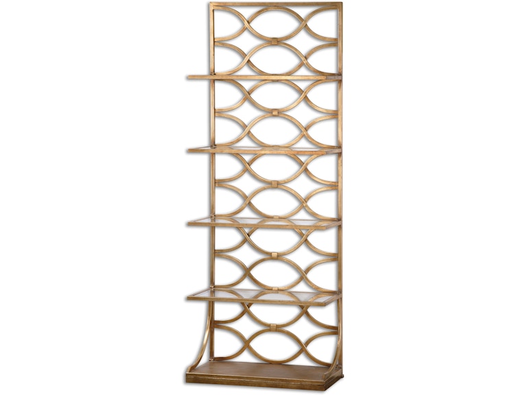 norrwood Uttermost Living Room Lashaya Gold Etagere 24447 at Norwood Furniture