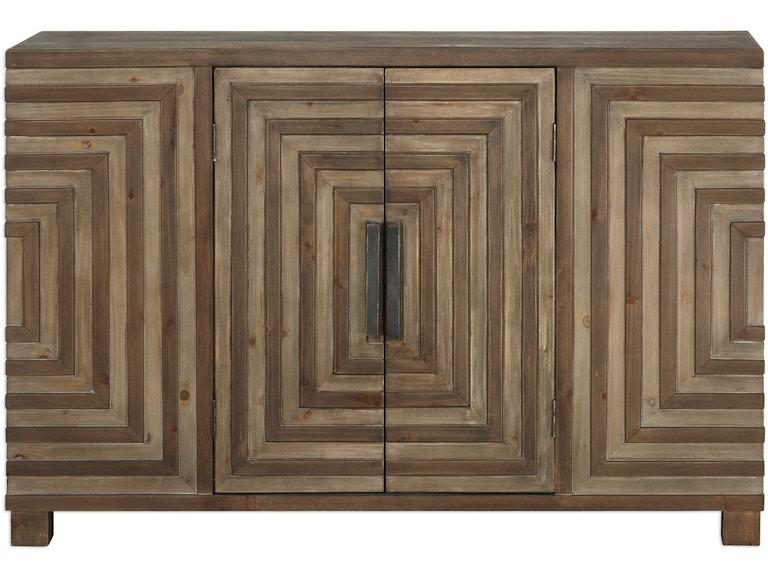 norrwood Uttermost Living Room Layton Geometric Console Cabinet 24773 at Norwood Furniture
