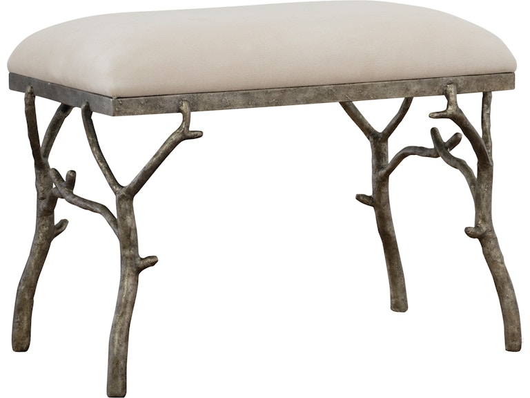 norrwood Uttermost Living Room Lismore Small Fabric Bench 23544 at Norwood Furniture