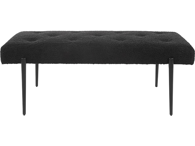 norrwood Uttermost Living Room Olivier Modern Black Bench 23719 at Norwood Furniture
