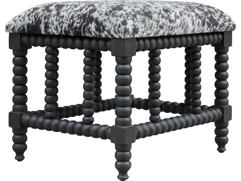 norrwood Uttermost Living Room Rancho Faux Cow Hide Small Bench 23589 at Norwood Furniture