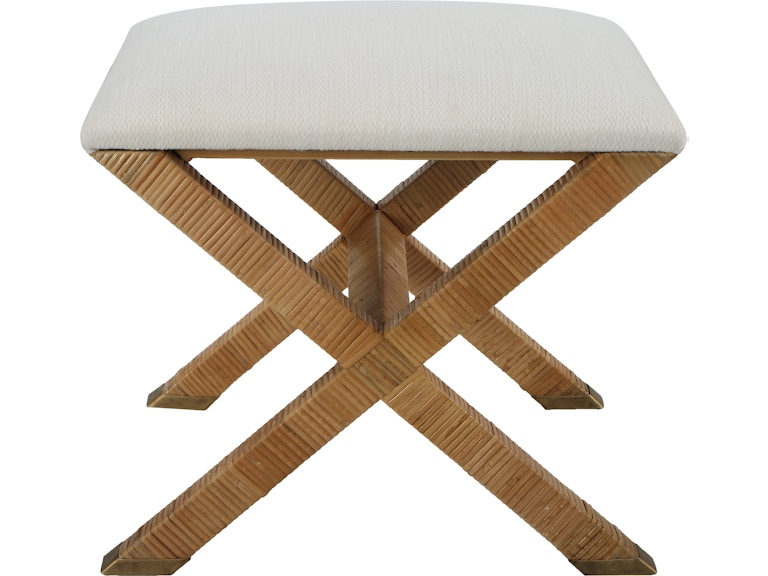 norrwood Uttermost Living Room St. Tropez Rattan Small Bench 23745 at Norwood Furniture