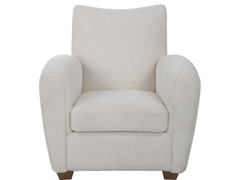 norrwood Uttermost Living Room Teddy White Shearling Accent Chair 23682 at Norwood Furniture