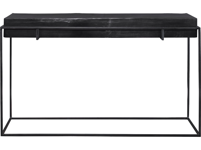 norrwood Uttermost Living Room Telone Modern Black Console Table 25110 at Norwood Furniture