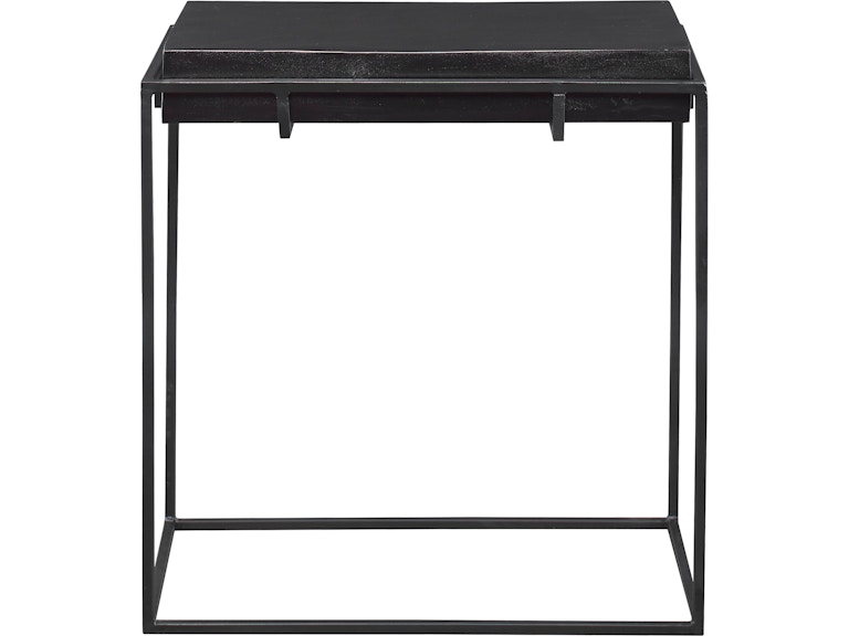 norrwood Uttermost Living Room Telone Modern Black Side Table 25106 at Norwood Furniture
