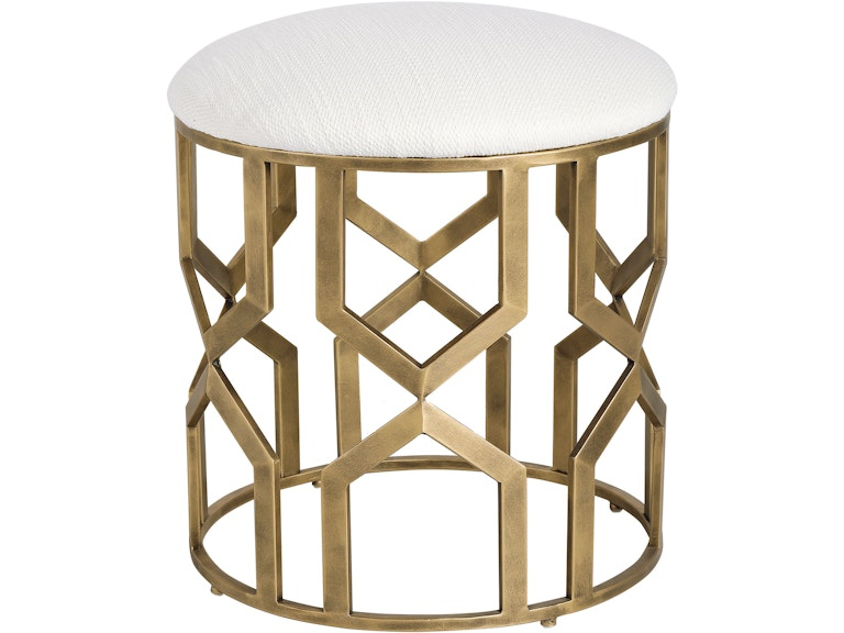 norrwood Uttermost Living Room Trellis Geometric Accent Stool 23579 at Norwood Furniture