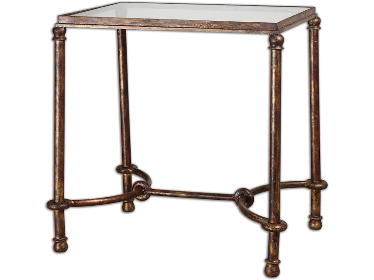norrwood Uttermost Living Room Warring Iron End Table 24334 at Norwood Furniture