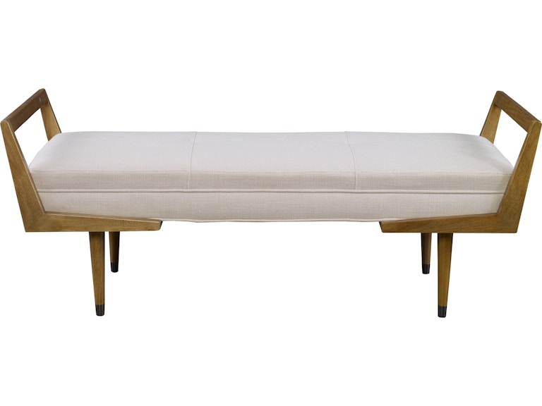 norrwood Uttermost Living Room Waylon Modern Ivory Bench 23592 at Norwood Furniture