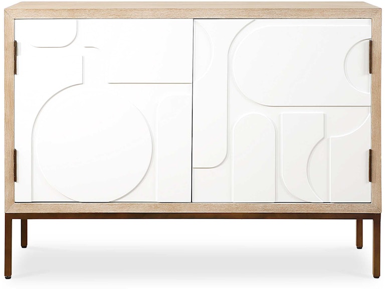 norrwood Uttermost Living Room Weimar 2 Door White Cabinet 50129 at Norwood Furniture