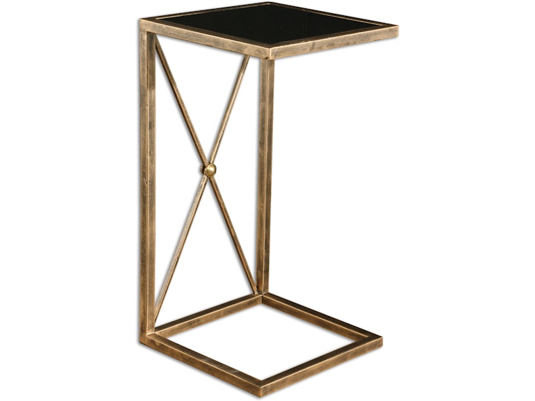 norrwood Uttermost Living Room Zafina Gold Accent Table 25014 at Norwood Furniture
