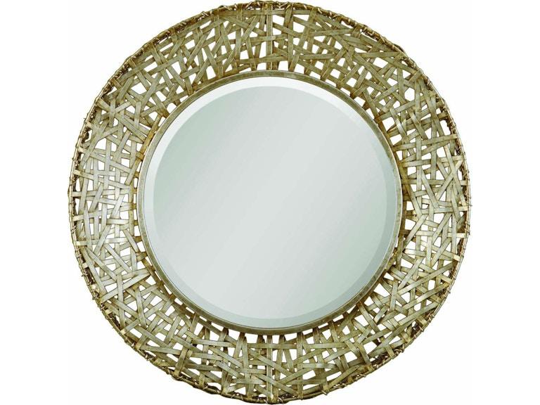 norrwood Uttermost Mirrors Alita Champagne Woven Metal Mirror 11603 B at Norwood Furniture