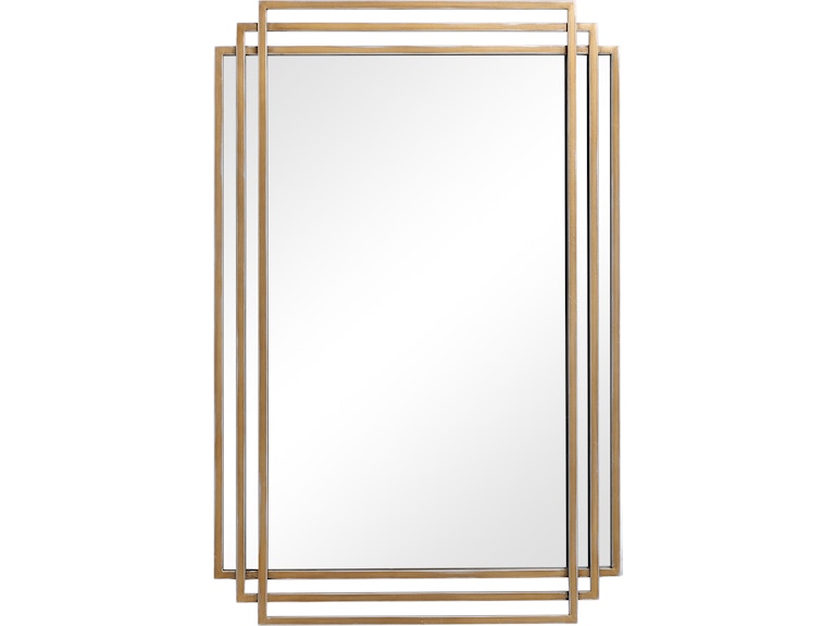 norrwood Uttermost Mirrors Amherst Brushed Gold Mirror 09688 at Norwood Furniture