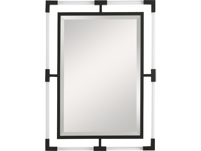 norrwood Uttermost Mirrors Balkan Black Iron Mirror 09713 at Norwood Furniture