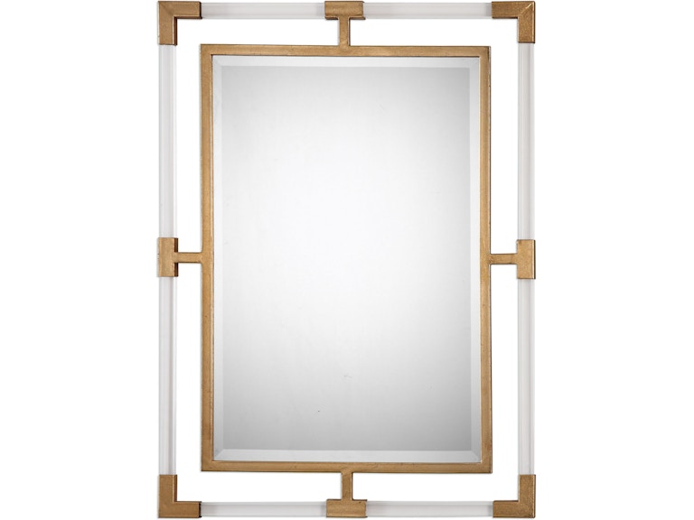 norrwood Uttermost Mirrors Balkan Modern Gold Wall Mirror 09124 at Norwood Furniture