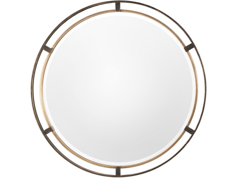 norrwood Uttermost Mirrors Carrizo Bronze Round Mirror 09332 at Norwood Furniture