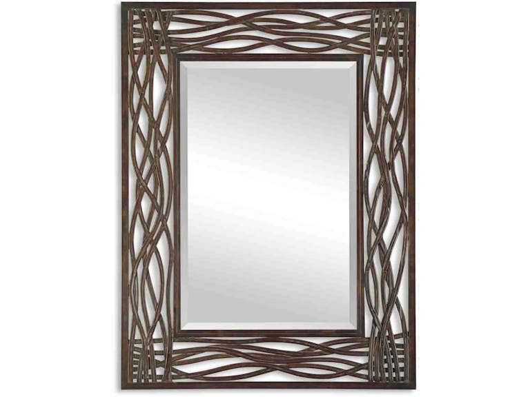 norrwood Uttermost Mirrors Dorigrass Brown Metal Mirror 13707 at Norwood Furniture