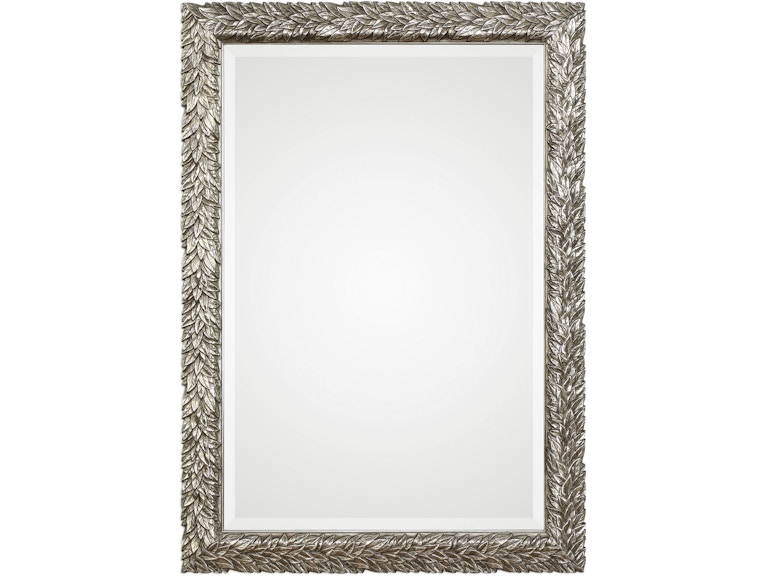 norrwood Uttermost Mirrors Evelina Silver Leaves Mirror 09359 at Norwood Furniture