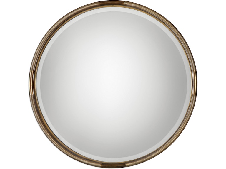 norrwood Uttermost Mirrors Finnick Iron Coil Round Mirror 09244 at Norwood Furniture