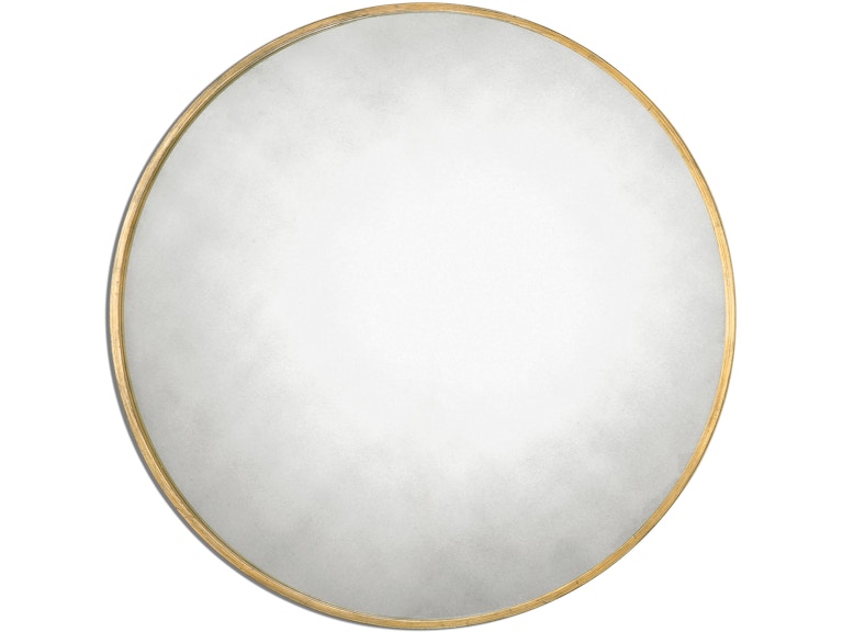norrwood Uttermost Mirrors Junius Round Gold Mirror 13887 at Norwood Furniture