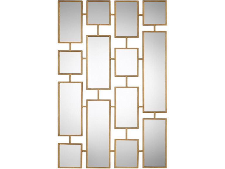 norrwood Uttermost Mirrors Kennon Forged Gold Rectangles Mirror 09271 at Norwood Furniture