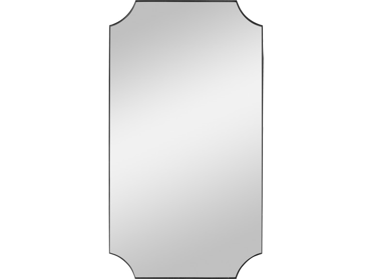 norrwood Uttermost Mirrors Lennox Black Scalloped Corner Mirror 09709 at Norwood Furniture