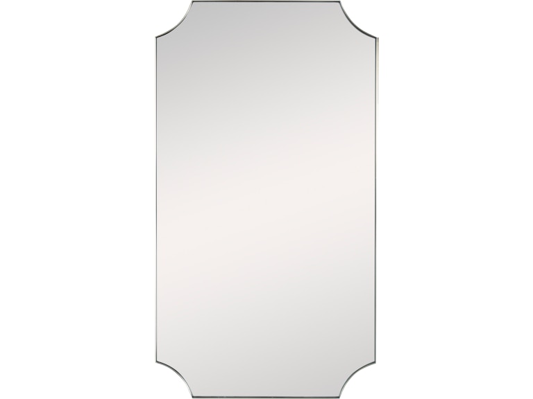 norrwood Uttermost Mirrors Lennox Brass Scalloped Corner Mirror 09727 at Norwood Furniture