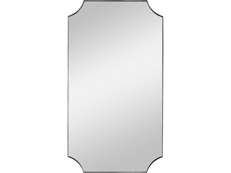 norrwood Uttermost Mirrors Lennox Nickel Scalloped Corner Mirror 09710 at Norwood Furniture