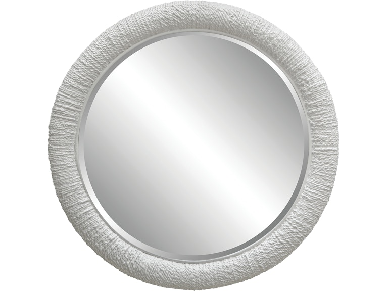 norrwood Uttermost Mirrors Mariner White Round Mirror 08168 at Norwood Furniture