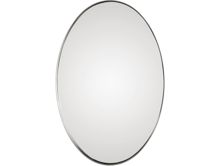 norrwood Uttermost Mirrors Pursley Brushed Nickel Oval Mirror 09354 at Norwood Furniture