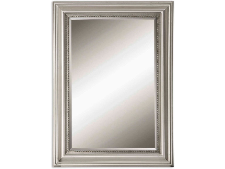 norrwood Uttermost Mirrors Stuart Silver Beaded Mirror 12005 B at Norwood Furniture