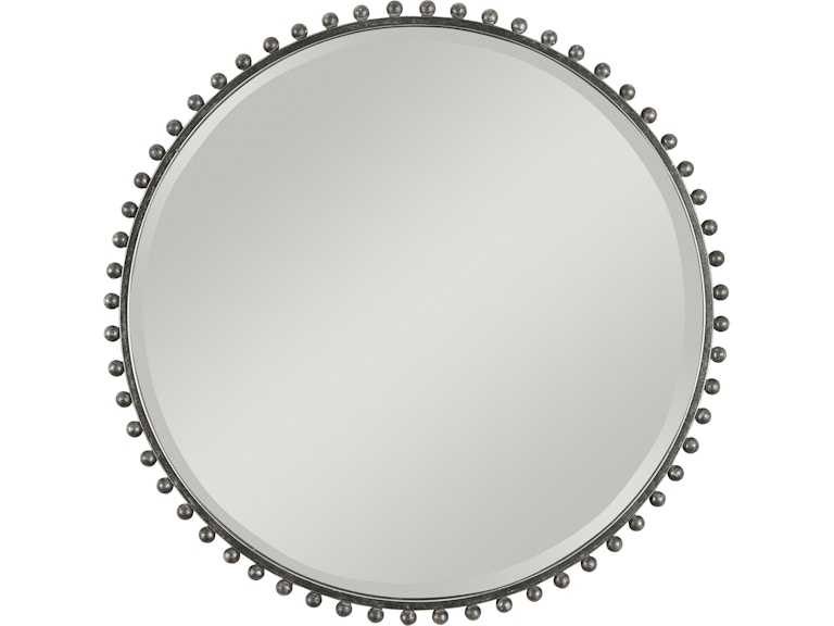 norrwood Uttermost Mirrors Taza Round Iron Mirror 09691 at Norwood Furniture