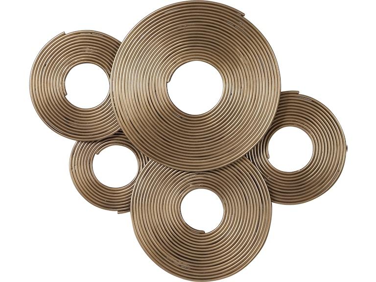 norrwood Uttermost Wall Decor Ahmet Gold Rings Wall Decor 04201 at Norwood Furniture