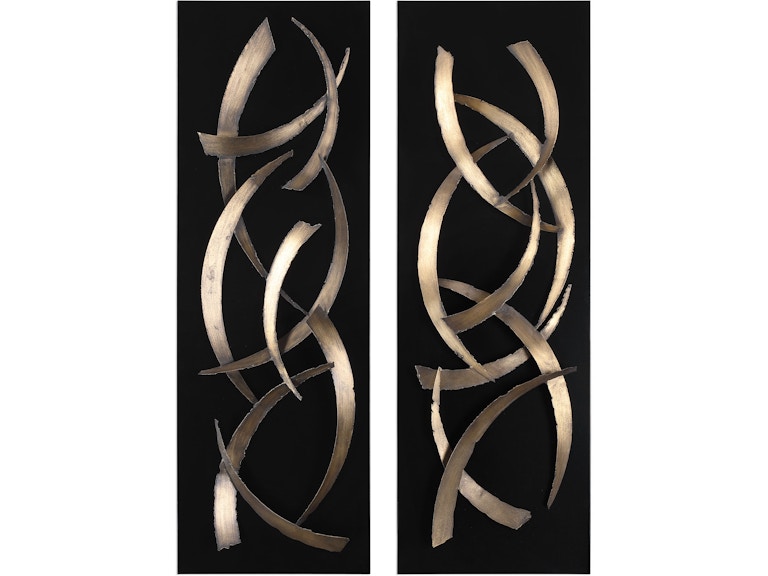 norrwood Uttermost Wall Decor Brushstrokes Metal Wall Art Set/2 04139 at Norwood Furniture