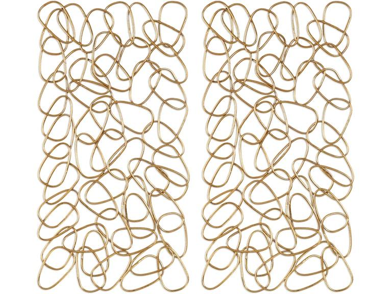 norrwood Uttermost Wall Decor In The Loop Gold Wall Art Set/2 04124 at Norwood Furniture