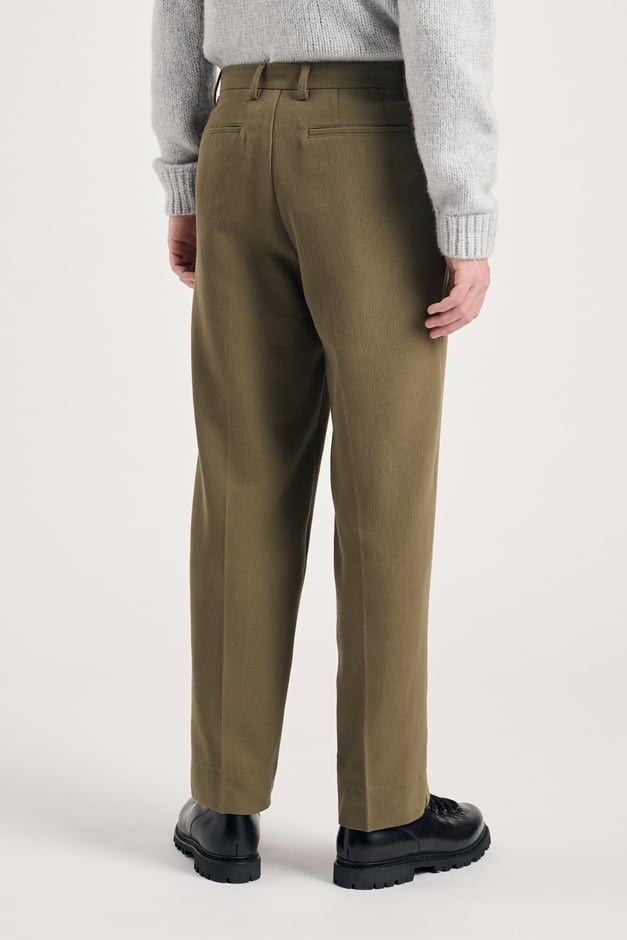 Norse Projects Benn Relaxed Cavalry Cotton Wool Pleated Trouser