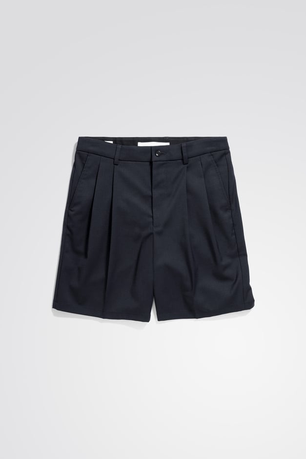 norse projects Benn Relaxed Light Wool Pleated Short