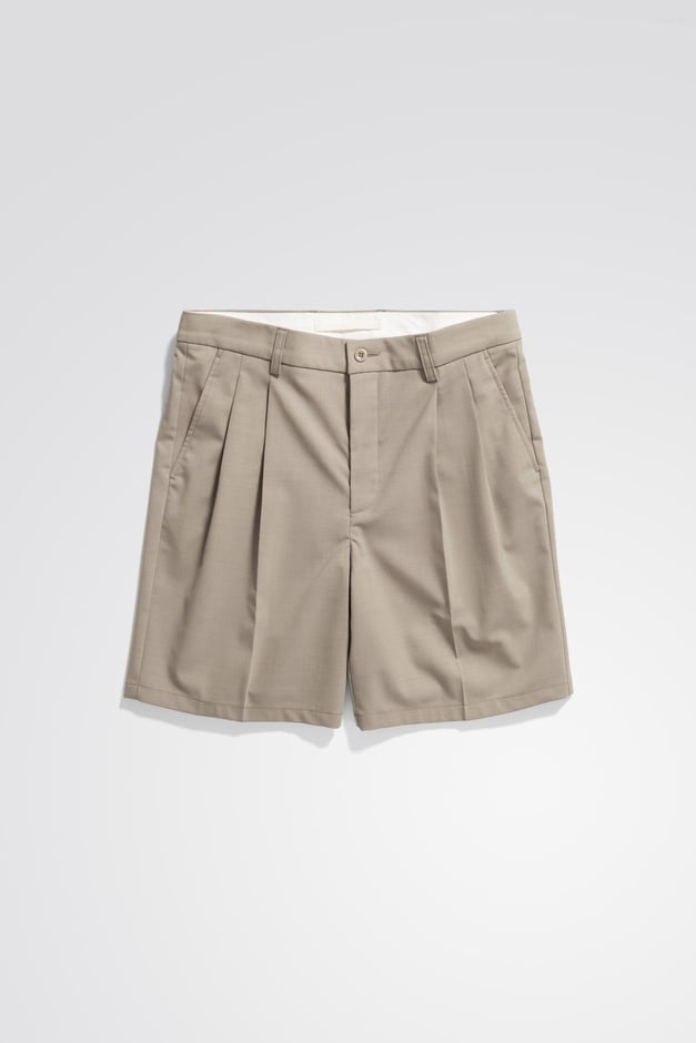 norse projects Benn Relaxed Light Wool Pleated Short