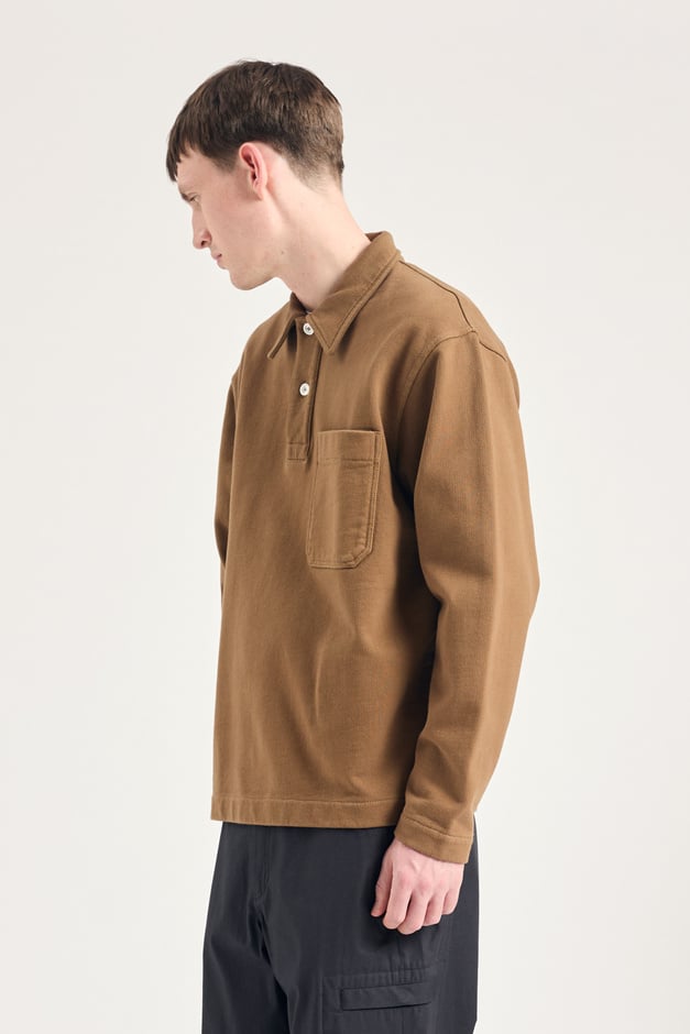 Norse Projects Fraser Relaxed Organic Loopback LS Polo