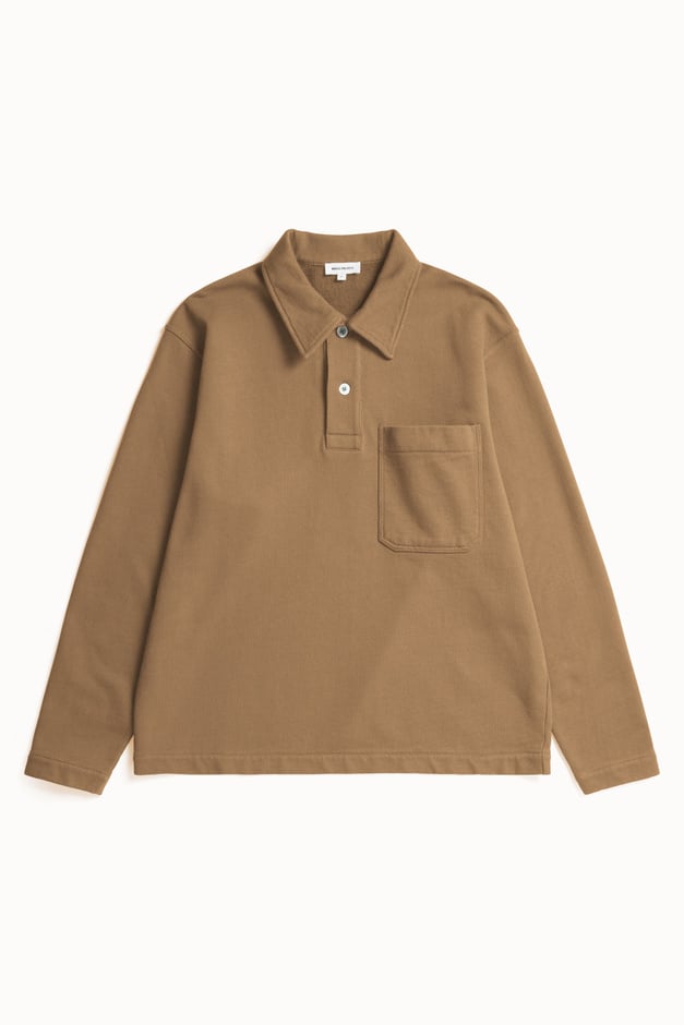 Norse Projects Fraser Relaxed Organic Loopback LS Polo