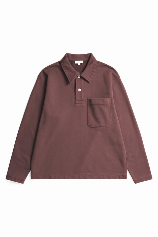 Norse Projects Fraser Relaxed Organic Loopback LS Polo