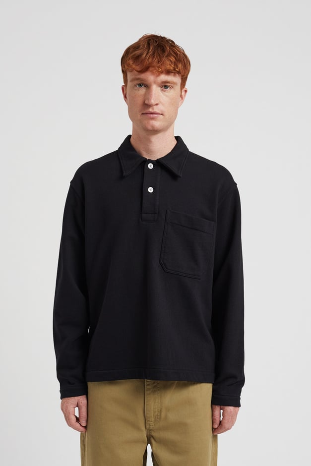 Norse Projects Fraser Relaxed Organic Loopback LS Polo