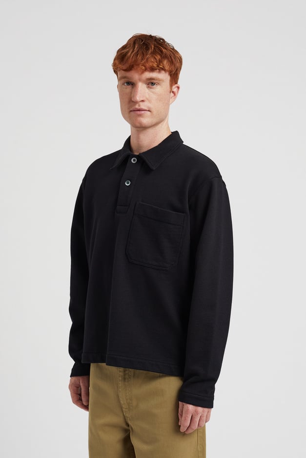 Norse Projects Fraser Relaxed Organic Loopback LS Polo