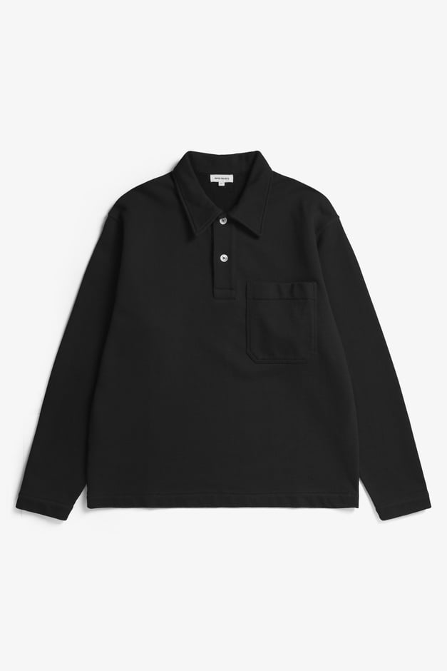 norse projects Fraser Relaxed Organic Loopback LS Polo