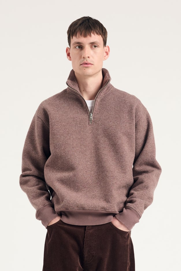 norse projects Ketel Relaxed Cotton Wool Half Zip Sweatshirt