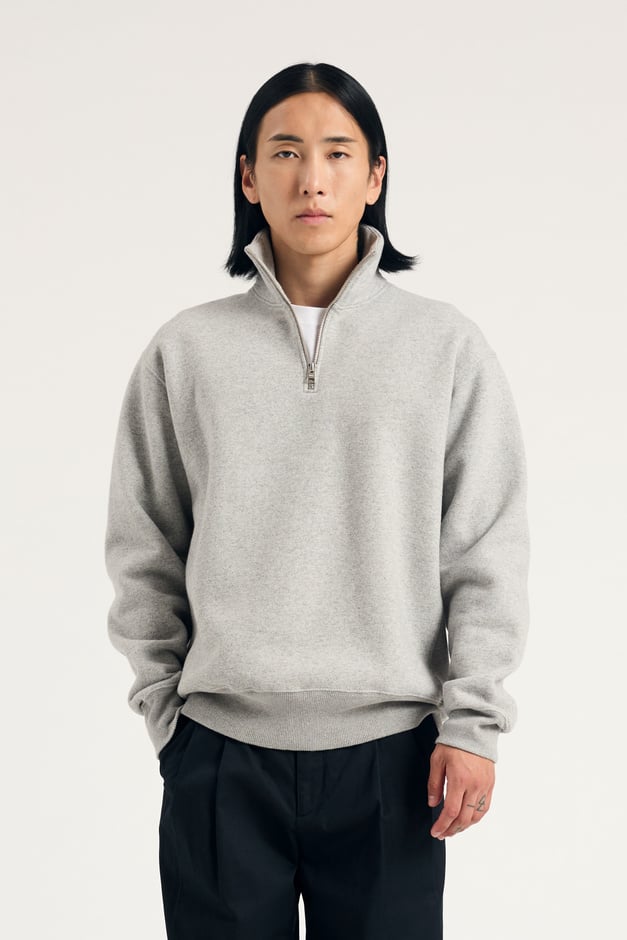 norse projects Ketel Relaxed Cotton Wool Half Zip Sweatshirt